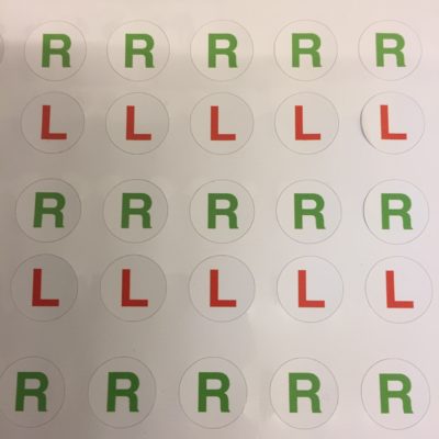 Contact Lens Box Stickers LEFT & RIGHT